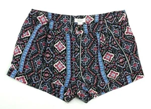 Forever 21 Shorts Mid Rise Pockets Lined Black Stripe Geometric Boho Womens 29 - Picture 1 of 7