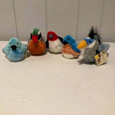 Новый! Wild Republic AUDOBON Реалистичные ПЛЮШЕВЫЕ ПТИЦЫ Работают со ЗВУКАМИ Лот из 5 - Изображение 1 из 4