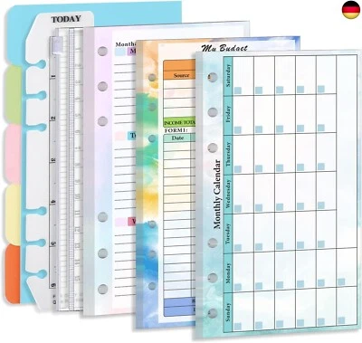 MARKE PREFDO A6 Budget Planner Nachfüllset, Prefdo 82 Blatt Wochenplaner Monatskalender