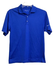 Nike Dri-Fit Men's Golf Polo Shirt Size Small Blue Solid Short Sleeve - Picture 1 of 8