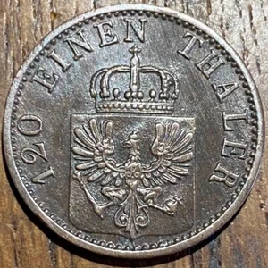PIÈCE DE 3 PFENNINGE 1870  C 120 EINEN THALER (1042)  PRUSSE - Picture 1 of 2