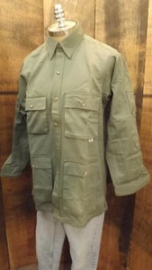 Vtg Duxbak Safari 4 Pocket Shirt Jacket sz Med USA Made Heavy 100% Cotton Twill - Picture 1 of 6
