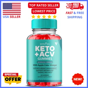 Keto Weight Management & Detox | 1000mg ACV Gummies | 60ct | Apple Cider Vinegar - Picture 1 of 7