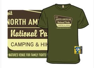 T-Shirt- NEW MENS NWT NATIONAL parks nATURE'S vENUE FOR fAMILY fIGHTS 1872 NEW - Picture 1 of 2
