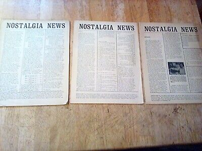 Nostalgia News #11 #12 #13 Lot Of 3 Vtg Fanzines Comics 1970s • 26.80£