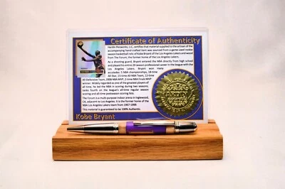 Pen Made With A Piece of A Kobe Bryant Game Used Basketball and The Forum Wood  - image 1 of 4