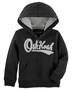 $34 NWT ☀OSHKOSH☀ Hoodie  Sz 6 Boys Jacket   Black  NEW - Picture 1 of 1
