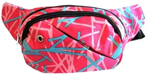 2pc SET 4 Zipper Hi Quality Fashion Polyester Fanny Pack Bum Waist Crossbody Bag - Picture 1 of 15