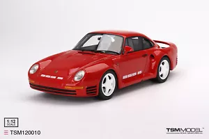 TSM MODEL TSM120010 1/12 Porsche 959 Sport Protezioni Rosso Modello Auto - Foto 1 di 6