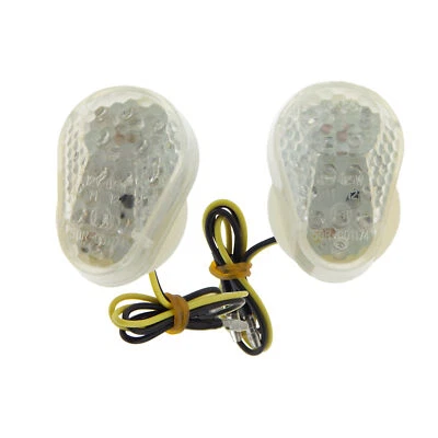 Flush Mount Clear For Kawasaki Ninja Light ZX 6R 9R 10R LED Turn Signal Marker - Image 1 of 3