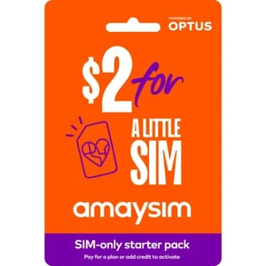 AUSTRALIAN AMAYSIM PREPAID MOBILE SIM CARD KIT STARTER PACK STANDARD MICRO NANO - Picture 1 of 1
