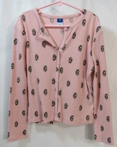 Old Navy Cardigan Size Medium 8 Pink Floral Girl's - Picture 1 of 4
