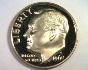 1969-S ROOSEVELT DIME SUPERB PROOF+ DEEP CAMEO SUPERB PR+ DCAM ORIGINAL COIN - Picture 1 of 2