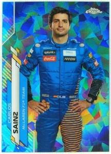 2020 Topps Chrome Sapphire Edition Formula 1 F1 Carlos Sainz #8 RC Ferrari - Picture 1 of 2