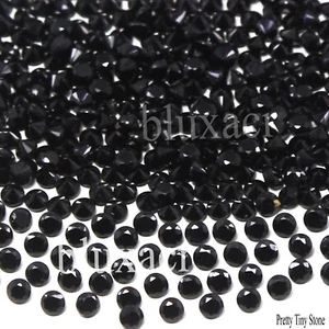 10 Pcs Lot Natural Montana Jet Black Sapphire 3.50 MM Round Shape AAA+ Gemstone - Picture 1 of 7