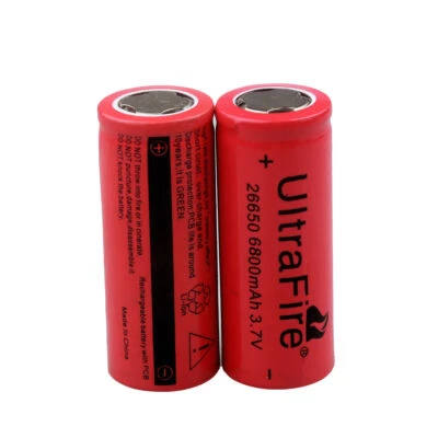 2x UltraFire 26650 Battery Li-ion Rechargeable 3.7V Flat Top Cell For Flashlight - Image 1 of 4