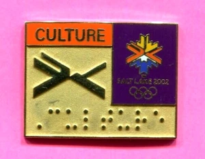 2002 OLYMPIC PIN SALT LAKE CITY PIN CULTURAL BRAILE PIN - Picture 1 of 1