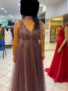 Abendkleid Abiballkleid lang Größe 38 lila - Bild 1 von 4