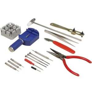 Uhrenwerkzeug-Set 16-teilig Stiftaustreiber Schraubendreher Zange Pinzette uvm - Bild 1 von 1