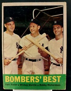 1963 Topps #173a Bomber's Best - Mickey Mantle