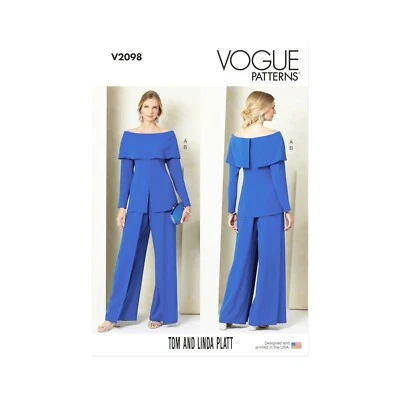 Vogue Schnittmuster V2098 - Kombination - elegante Hose und Bluse - Bild 1 von 4