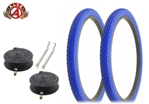 ALTA BICYCLE WIRE BEAD TIRE BUNDLE 26 x 2.125 BLUE HEAVY DUTY DIAMOND TREAD 6PCS - Picture 1 of 2
