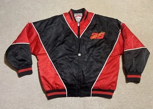 Ernie Irvan Nascar Racing Jacket #28 Sz XL Satin Bomber Nutmeg Embroidery Zip-Up - Picture 1 of 11