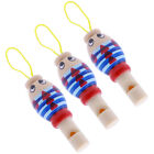  3 Pcs Bamboo Child Wooden Animal Whistles Musical Toy Sounds for Kids