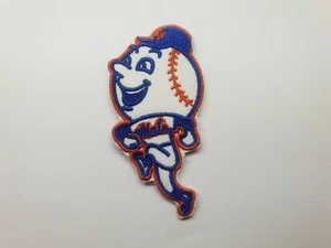 1pc NY Mets Mascot iron on or sew on Patch MLB Major League Baseball NL Mr Met - Picture 1 of 2