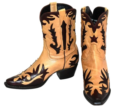 Charlie 1 Horse by Lucchese Handcrafted Women's 7.5B Brown & Tan Cowgirl Boots - Image 1 of 4