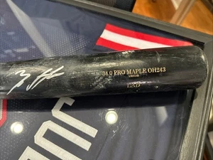 Zyhir Hope Signed Game Used Cracked Bat W LAD Dodgers Inscr Tar Scuffs Cracks - Picture 1 of 15