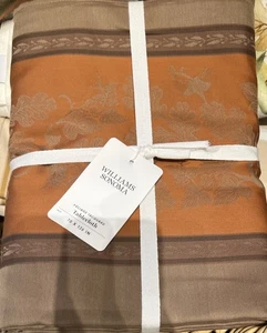 Neu Williams Sonoma Laub Jacquard Herbst Tischdecke 70”x 126” Kakao Neu mit Etikett - Bild 1 von 2