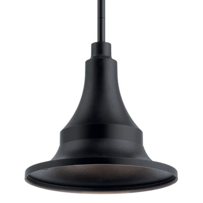 Kichler 59057 Hampshire 12 英寸宽户外吊坠 - 黑色 — 第 1/4 张图片