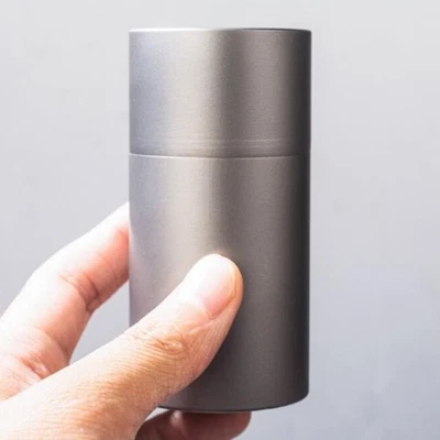 EDC Small Pure Titanium Sealed Can Tea Can Storage Bottle Tool 120ml - Image 1 of 4