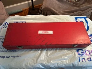 Vintage Proto # 5498 Professional Tools Red Empty Metal Toolbox. BOX ONLY 20” - Picture 1 of 17