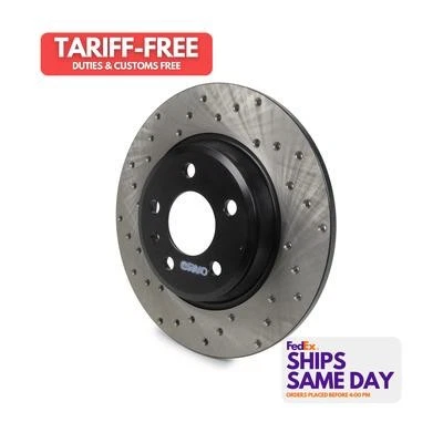 Stoptech 128.33127CR, One Sportstop Cryo Sport Dri lled Rotor Right Black Perfor - Image 1 of 4