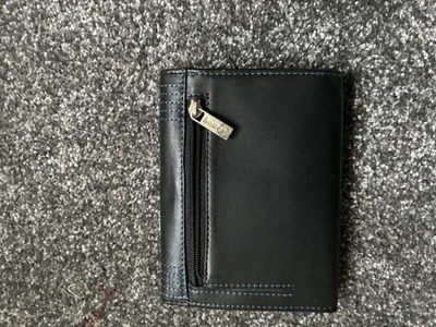 Ladies stylish purse by HOTTER in genuine black and navy leather - Image 1 of 3