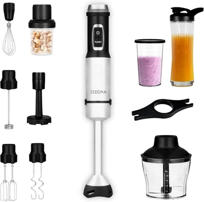 HANDY NUTTIG Frullatore a Immersione Multifunzione 11-In-1 Potenza 1500 W Set Di - Immagine 1 di 4