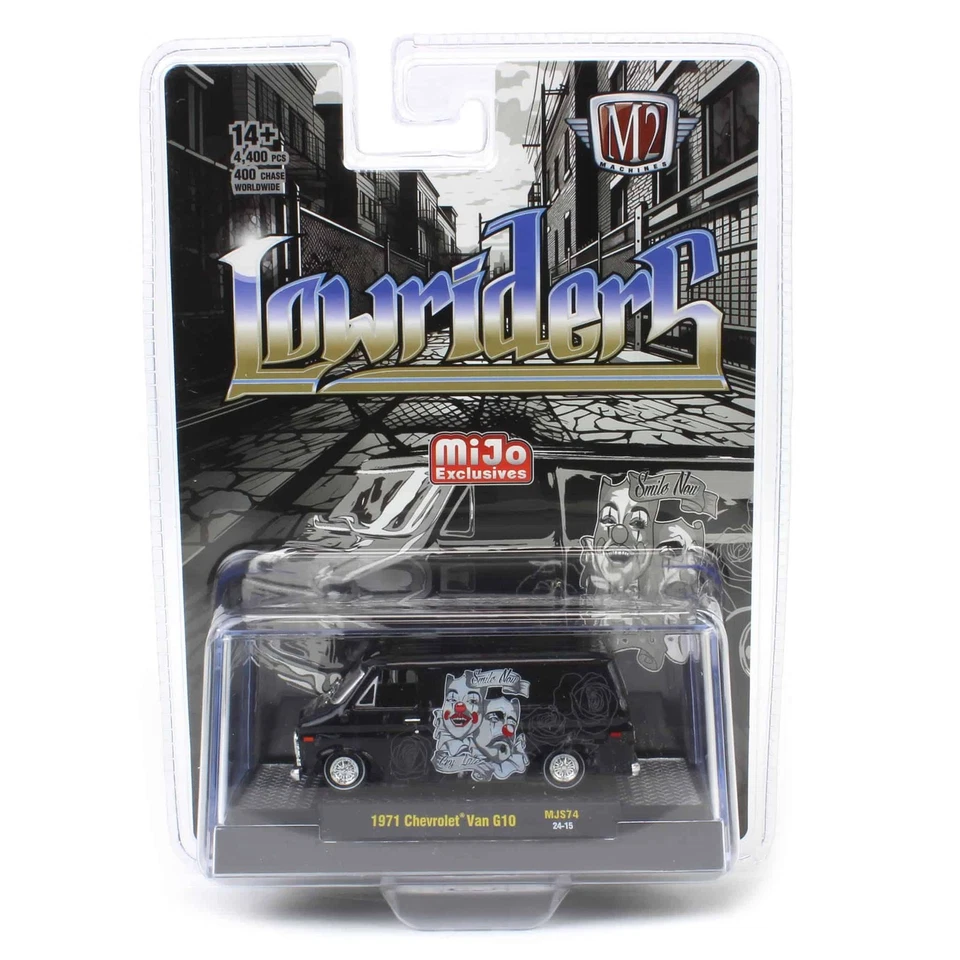 1/64 1971 Chevrolet Furgone Lowrider Edizione Limitata, Nero M2 Machines - Immagine 1 di 1