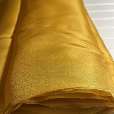 SILK YELLOW MUSTARD FABRIC 6 Yards x 21 Inches Wide or 216 Inches x 21 Wide - Image 1 of 4