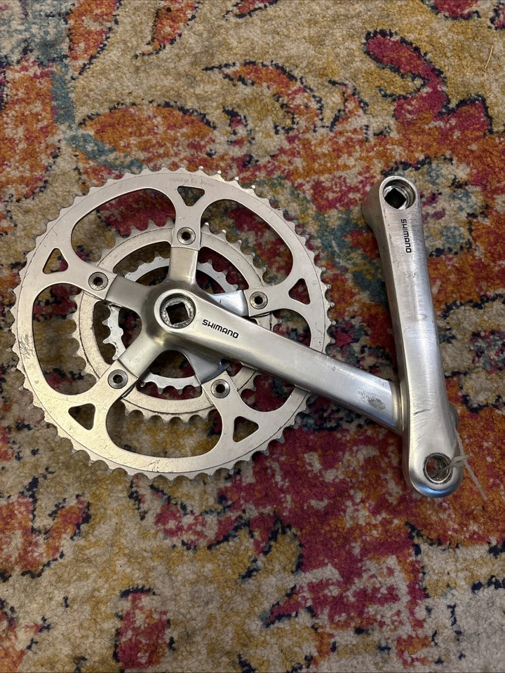 Vintage Shimano Triple Crankset XT FC-M730 175 mm ~ SG rings 52/34/24 - Image 1 of 4