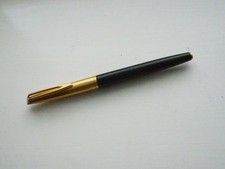 Vintage black Watermans fountain pen with gold fill cap