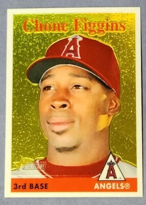 2007 Topps Heritage Chrome #THC48 Chone Figgins 1288/1958 Angels - Image 1 of 2