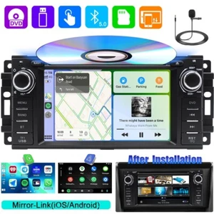 Car Radio Stereo For Jeep Grand Cherokee 2005-2011 Apple Carplay GPS DVD Player - Picture 1 of 13