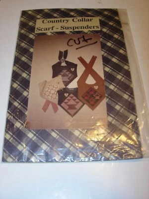 CRAFTS CUT SEWING PATTERN COUNTRY COLLAR SCARF SUSPENDERS QUILT FABRIC EASY - Image 1 of 3