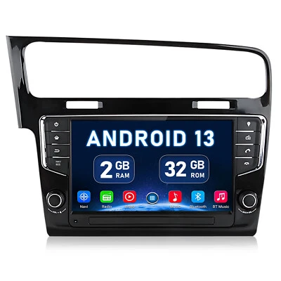 2+32GB Android 13 AutoRadio Carplay WiFi GPS Navi Für VW Golf VII MK7 2012-2017 - Bild 1 von 4