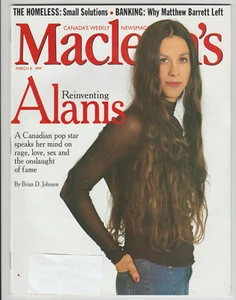 Macleans Magazine March 1999 Alanis Morissette cover - Imagen 1 de 2