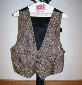 WOMENS GOLD and BLACK GLITTER VEST (SIZE LARGE or SMALLER) - Picture 1 of 3