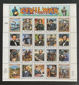 US Stamps, Scott #2975 32c 1995 Civil War pane of 20 XF/S M/NH. Very fresh - Picture 1 of 2
