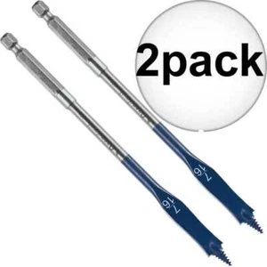 TWO New BOSCH Daredevil Spade Wood Bit - 7/16" X 6" Long - Free Shipping - Picture 1 of 6